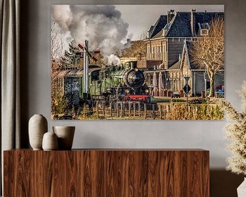 Stoomtrein Simpelveld bij vertrek uit Simpelveld