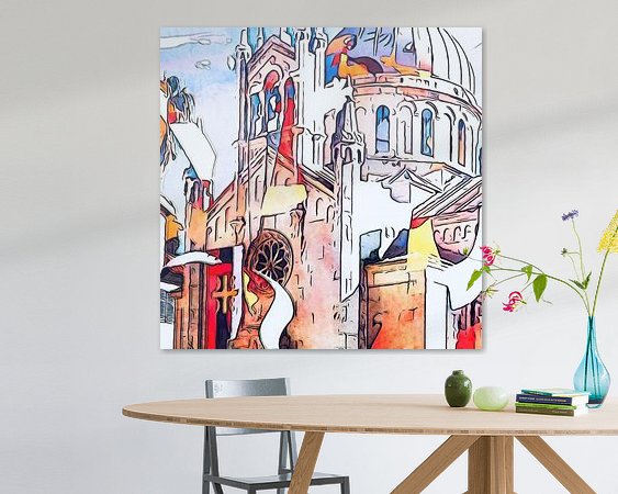 Voorbeeld van het werk in een kamer