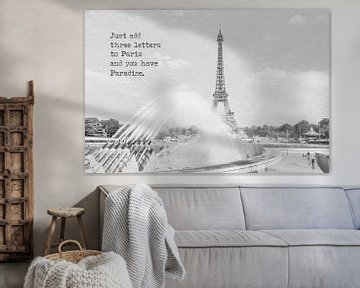 Paradijs - Parijs Eiffeltoren van Melanie Viola