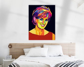 Lady Diana Pop Art WPAP van SW Artwork