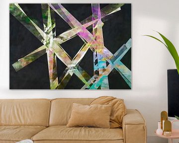 Star Child II Geometric Abstract by Mad Dog Art