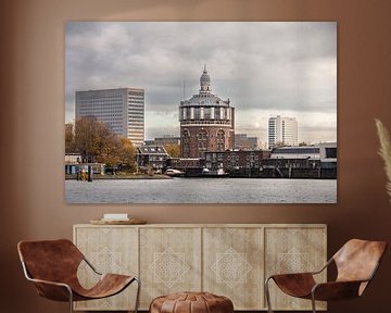 Water tower the Esch and Erasmus University in Rotterdam. by Janny Beimers