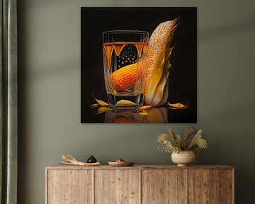Épi de maïs dans un verre