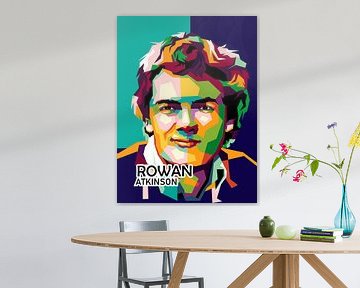 Legende Acteur wereld ROWAN ATKINSON Popart Poster van miru arts