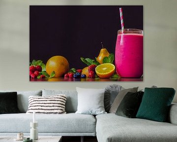 Fruit juice smoothie illustration background by Animaflora PicsStock