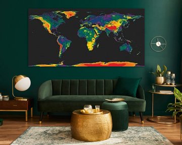 Rainbow world map