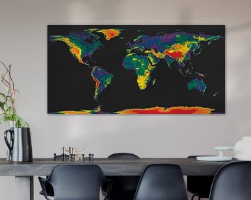 Regenbogen-Weltkarte von Frans Blok