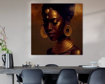 Portret een vrouw met gouden make-up. Deel 4 van Maarten Knops