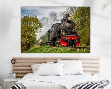 Steam train near Wijlre by John Kreukniet