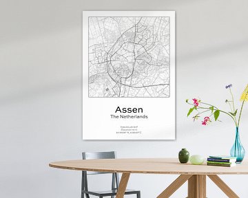 Stadtplan - Niederlande - Assen von Ramon van Bedaf