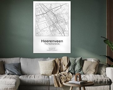 Stads kaart - Nederland - Heerenveen van Ramon van Bedaf