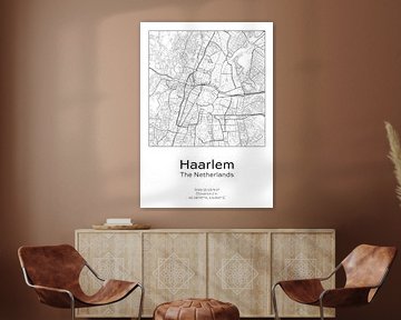 Stads kaart - Nederland - Haarlem van Ramon van Bedaf