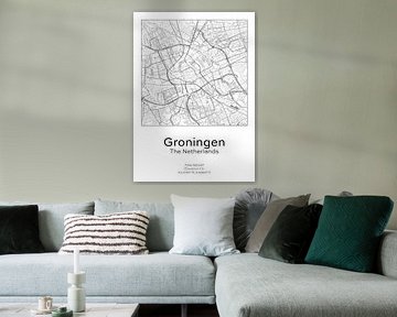 City map - Netherlands - Groningen by Ramon van Bedaf