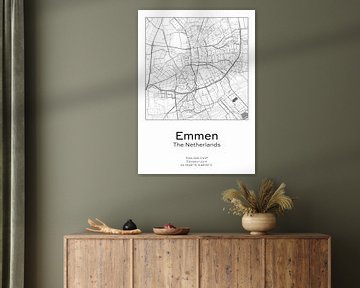 Stads kaart - Nederland - Emmen van Ramon van Bedaf