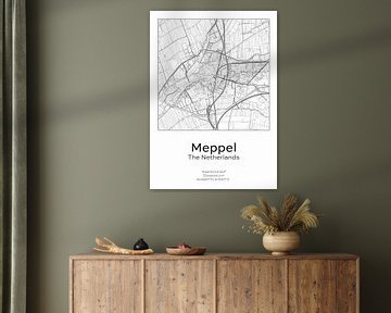 Stadtplan - Niederlande - Meppel von Ramon van Bedaf