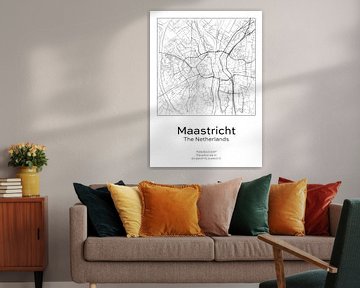 Stads kaart - Nederland - Maastricht van Ramon van Bedaf