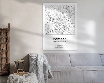 Stads kaart - Nederland - Kampen van Ramon van Bedaf