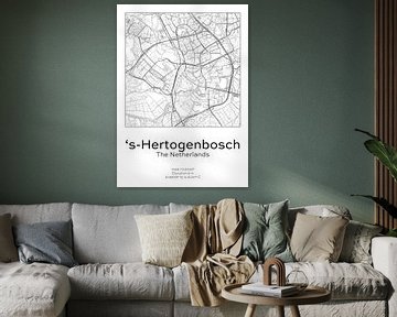 Stads kaart - Nederland - 's-Hertogenbosch van Ramon van Bedaf