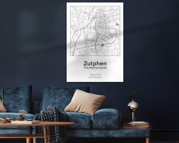 Stads kaart - Nederland - Zutphen van Ramon van Bedaf
