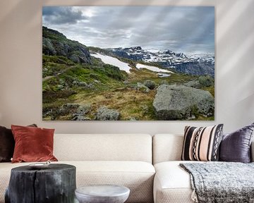 Bergpas in Ringedalsvatnet - Noorwegen van Ricardo Bouman