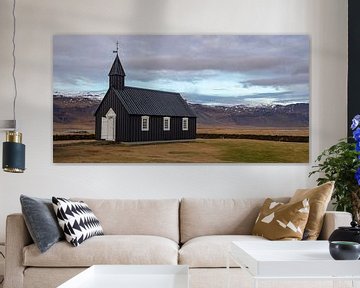 Black church Iceland (Búðakirkja) 1 by Albert Mendelewski