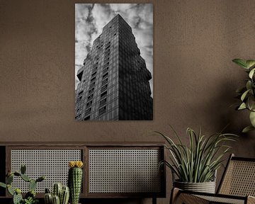 Een glazen architectuur in zwart-wit | Amsterdam | Reisfotografie Nederland van Dohi Media
