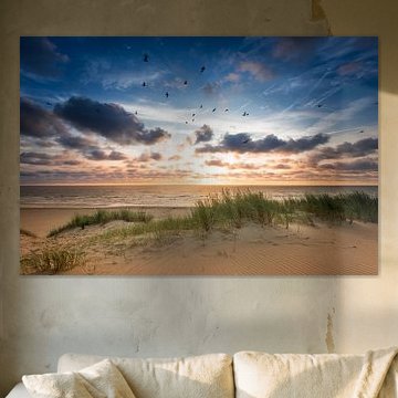 Sunset at Sea Bloemendaal von Martijn Kort