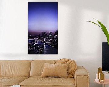 Hamburg Port By Night by Millennial Prints