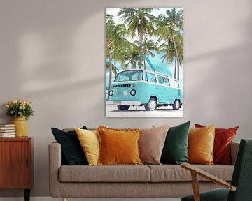 Palms and bus by David Potter