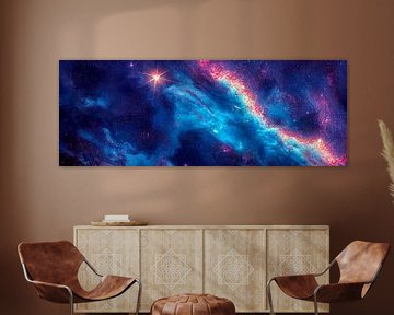 Panorama star nebula in galaxy universe illustration by Animaflora PicsStock