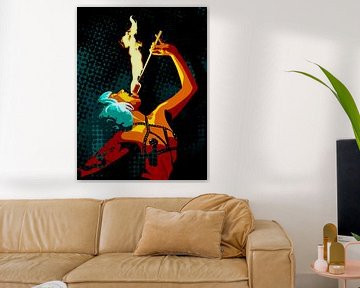 Fire Eater by Mixed media vector arts