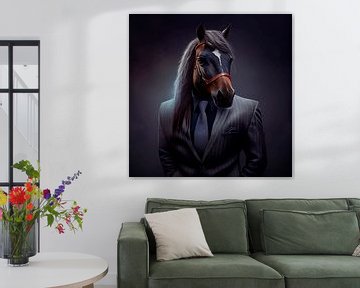 Portrait majestueux d'un cheval en costume fantaisie sur Maarten Knops