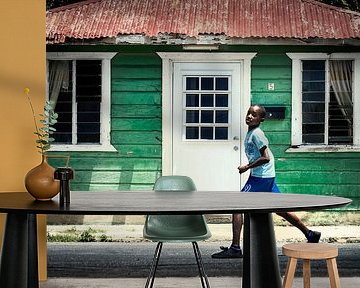 Straatbeeld Nieuw Nederland, Willemstad, Curacao van Keesnan Dogger Fotografie