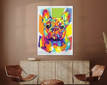 Französische Bulldogge WPAP Kunst von Dayat Banggai