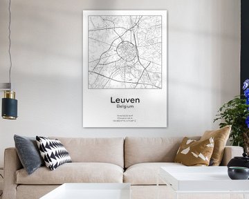 Stadskaart - België - Leuven van Ramon van Bedaf