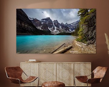 Lake Moraine in the Rocky Mountains in Canada by Roland Brack