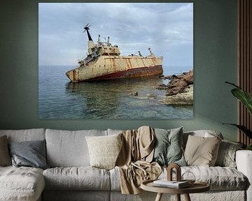 Stranded ship