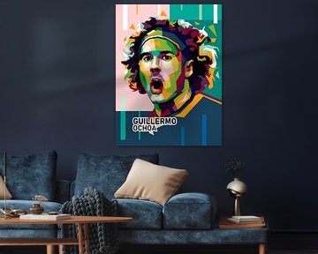 Trending legende Voetbal Pop-art Poster GUILLERMO OCHOA van miru arts