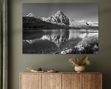Panoramablick auf die kanadischen Rocky Mountains von Jacqueline Heijt
