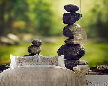 Zen evenwicht stenen achtergrond illustratie van Animaflora PicsStock