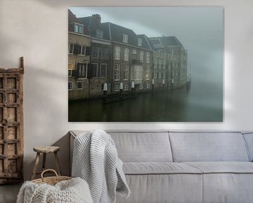 Dordrecht in diepe dichte mist van Enrique De Corral