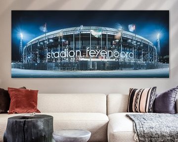 Feyenoord Stadion ‘de Kuip’ Kleur Panorama 21:9 van Niels Dam
