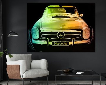 Mercedes Artwork in Pastels von Nicky`s Prints