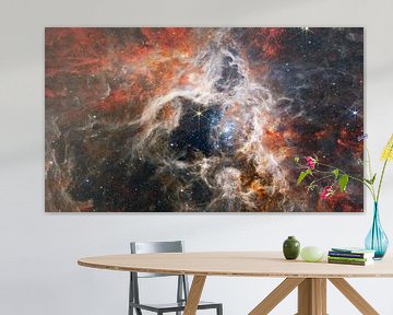Tarantula Nebula van Space and Earth