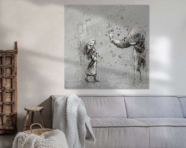 Voorbeeld van het werk in een kamer