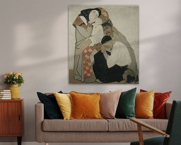 Fedir Krychevsky, Leven (drieluik) - Familie, centraal, 1927 van Atelier Liesjes