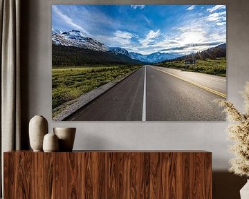 De Icefield Parkway in de Rocky Mountains van Roland Brack