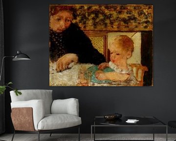Grand-mère avec un enfant, Pierre Bonnard, 1894 sur Atelier Liesjes