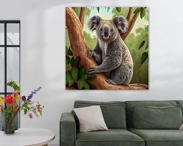 Portrait koala bear on a tree by Animaflora PicsStock