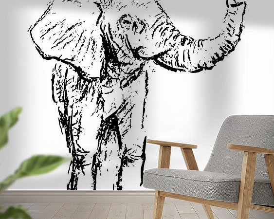 Voorbeeld van het werk in een kamer